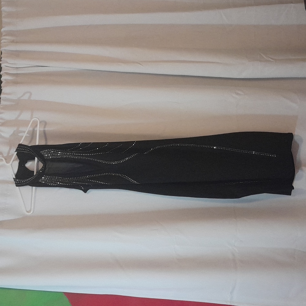 Black With Rhinestones Party Dress XL
